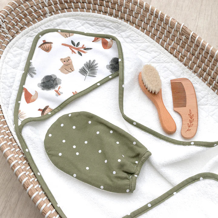 4 Pc Baby Bath Gift Set - Forest Retreat
