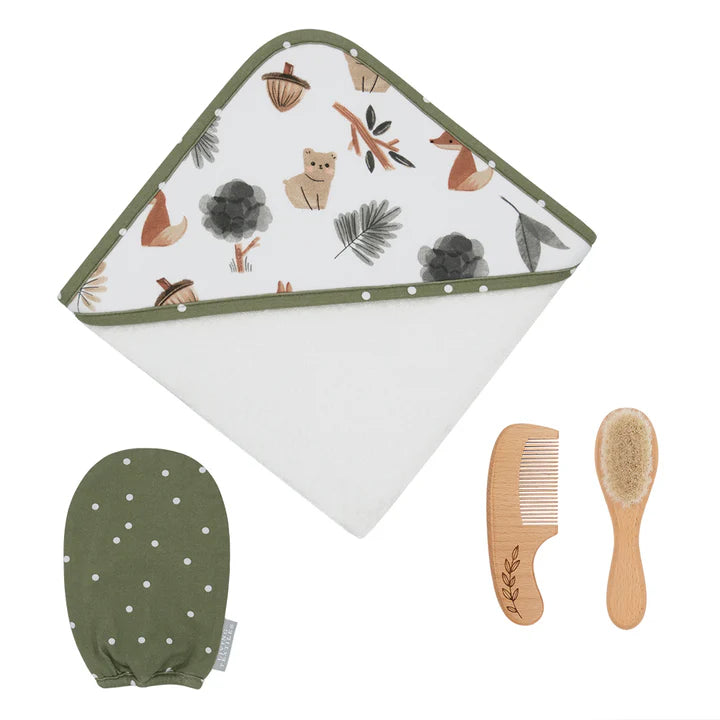 4 Pc Baby Bath Gift Set - Forest Retreat