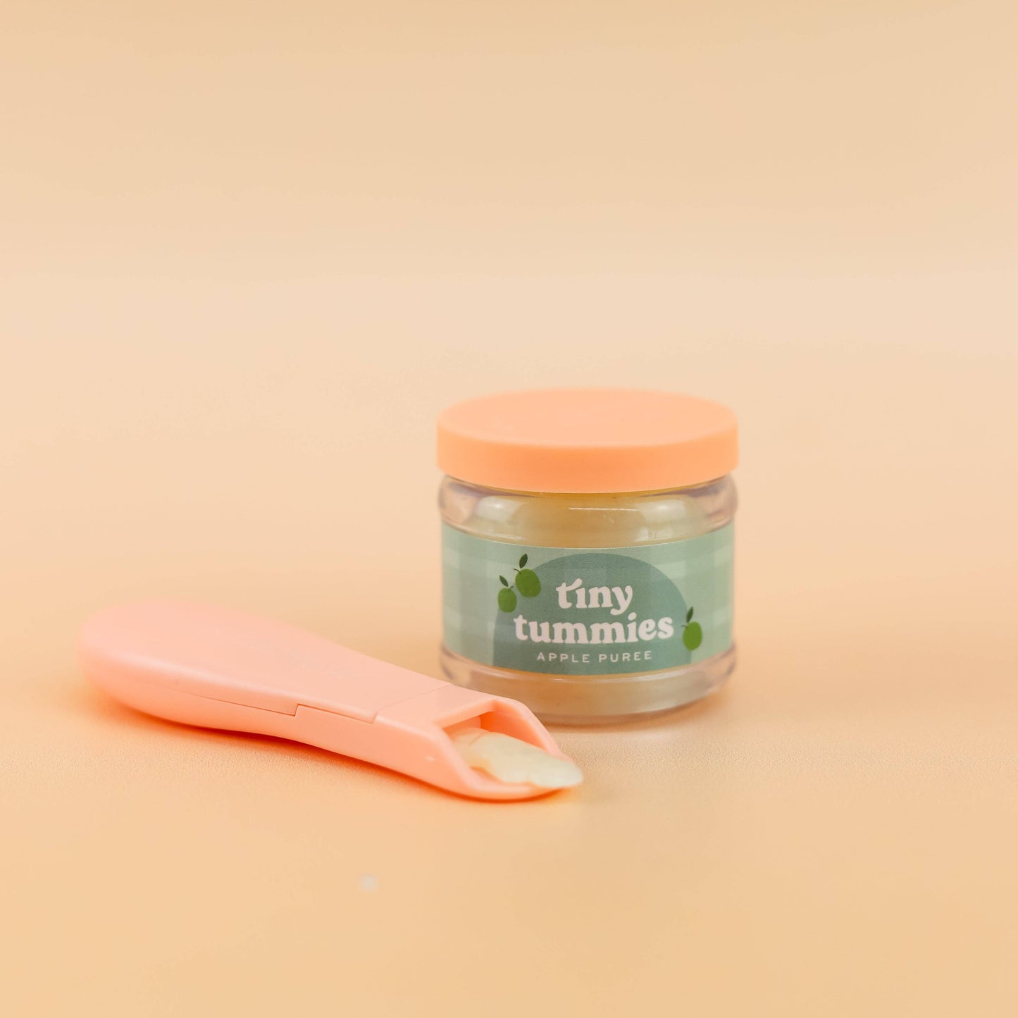 Tiny Tummies Apple Puree Food jar and spoon set