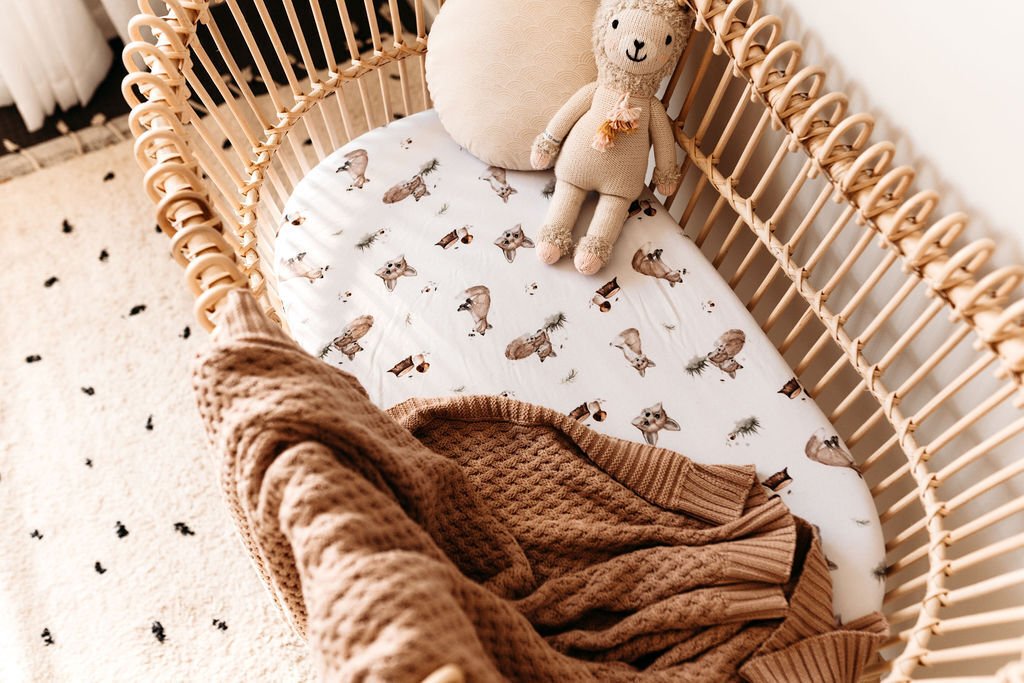 Snuggle Hunny Organic Diamond Knit Blanket- Hazenut