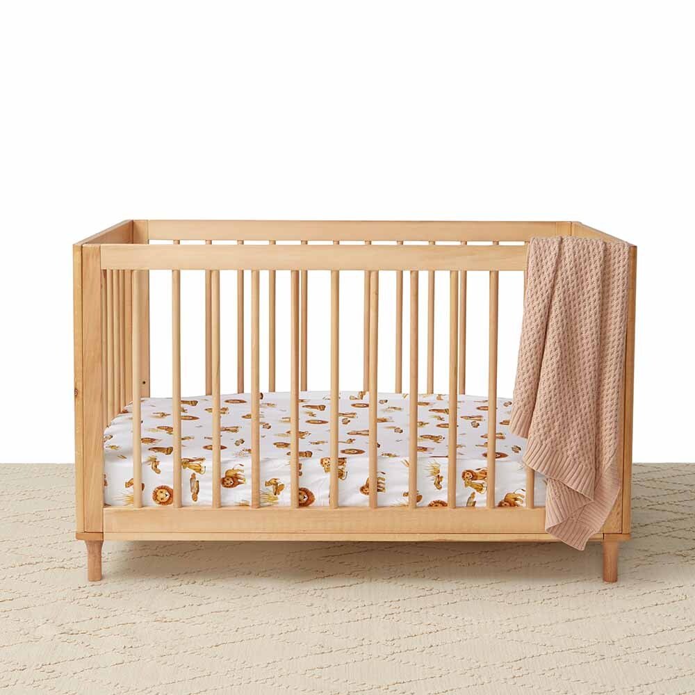 Snuggle Hunny Organic Diamond Knit Blanket- Hazenut