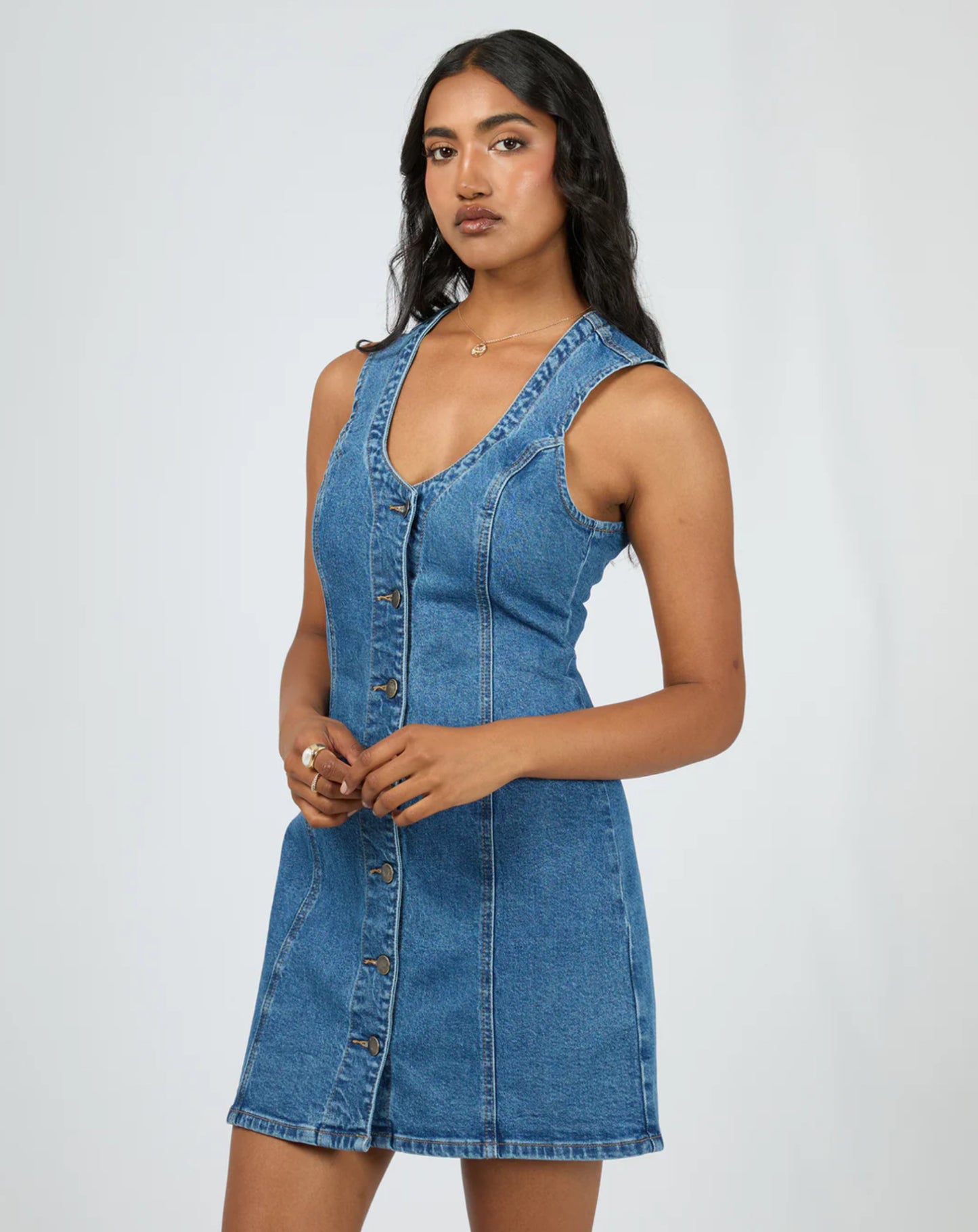 Peta Mini Dress - Heritage Blue