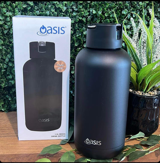 Oasis Insulated Drink Bottle 1.5 Litre-Black