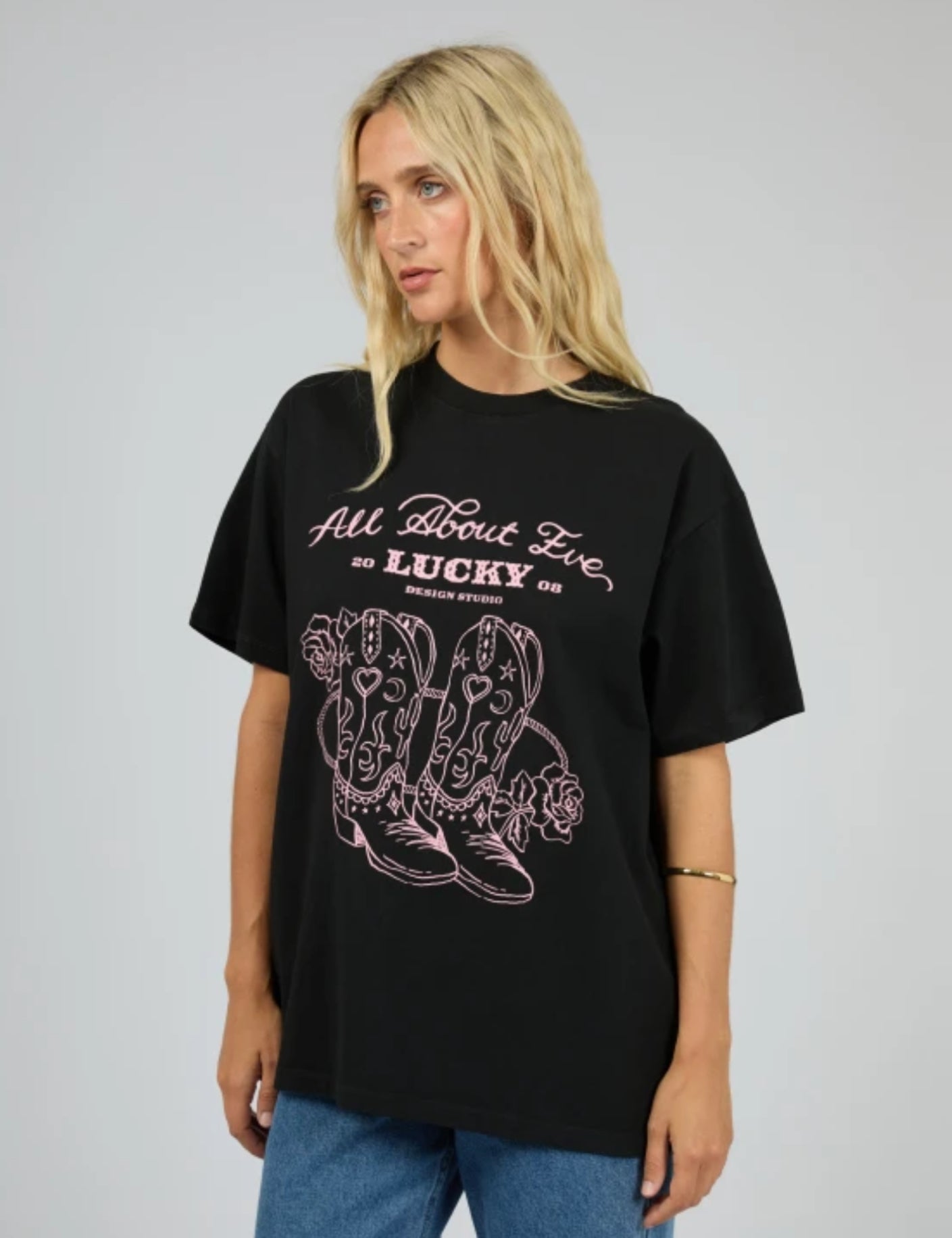 Rodeo Relaxed Tee - Washed Black