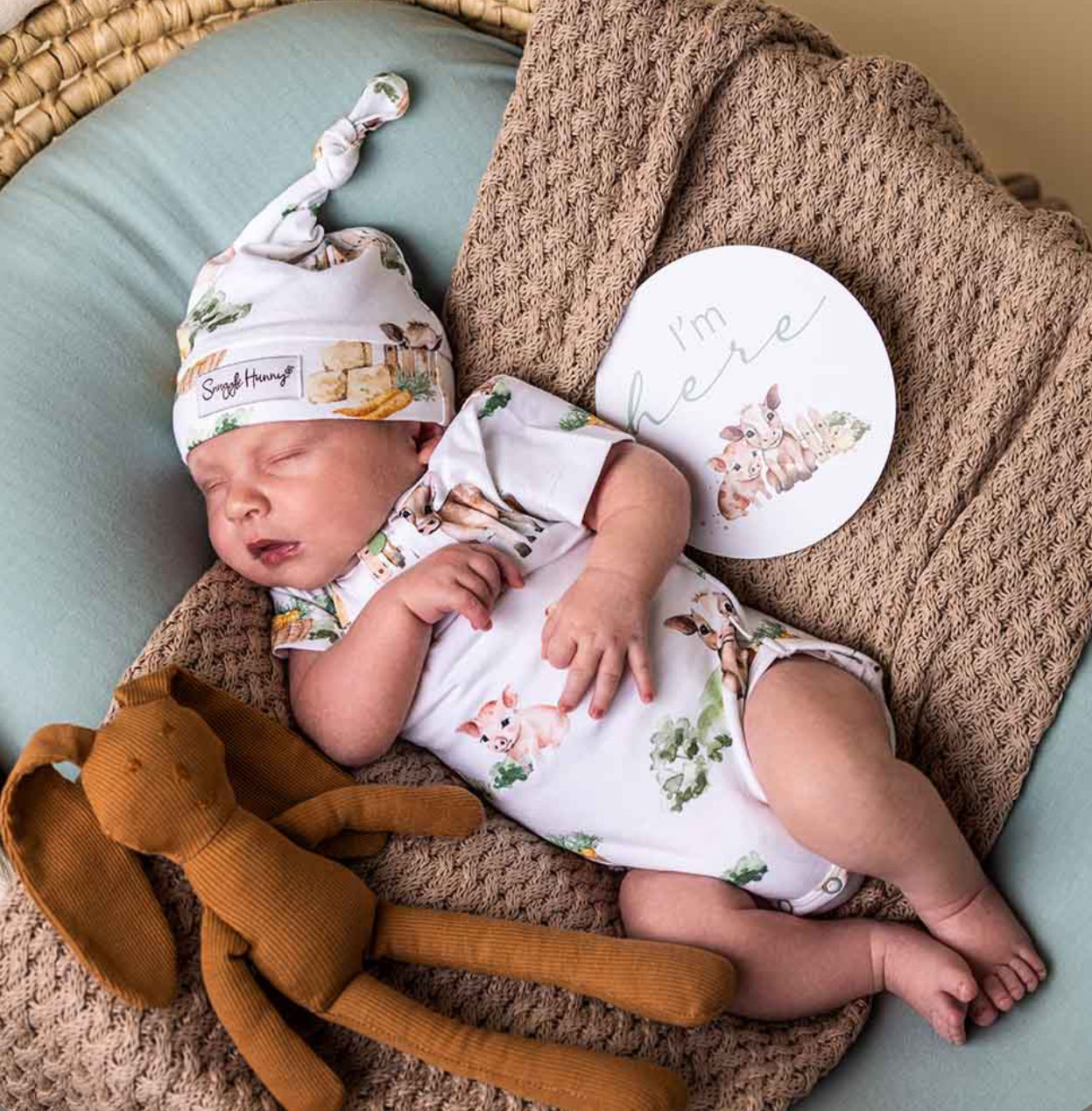 Short Sleeve Bodysuit - Farm