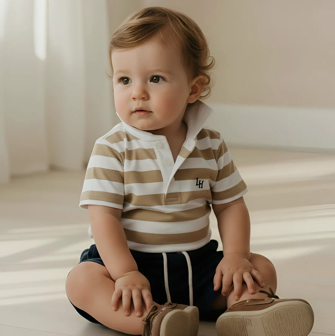 Baby Boys Sonny Short - Navy Linen