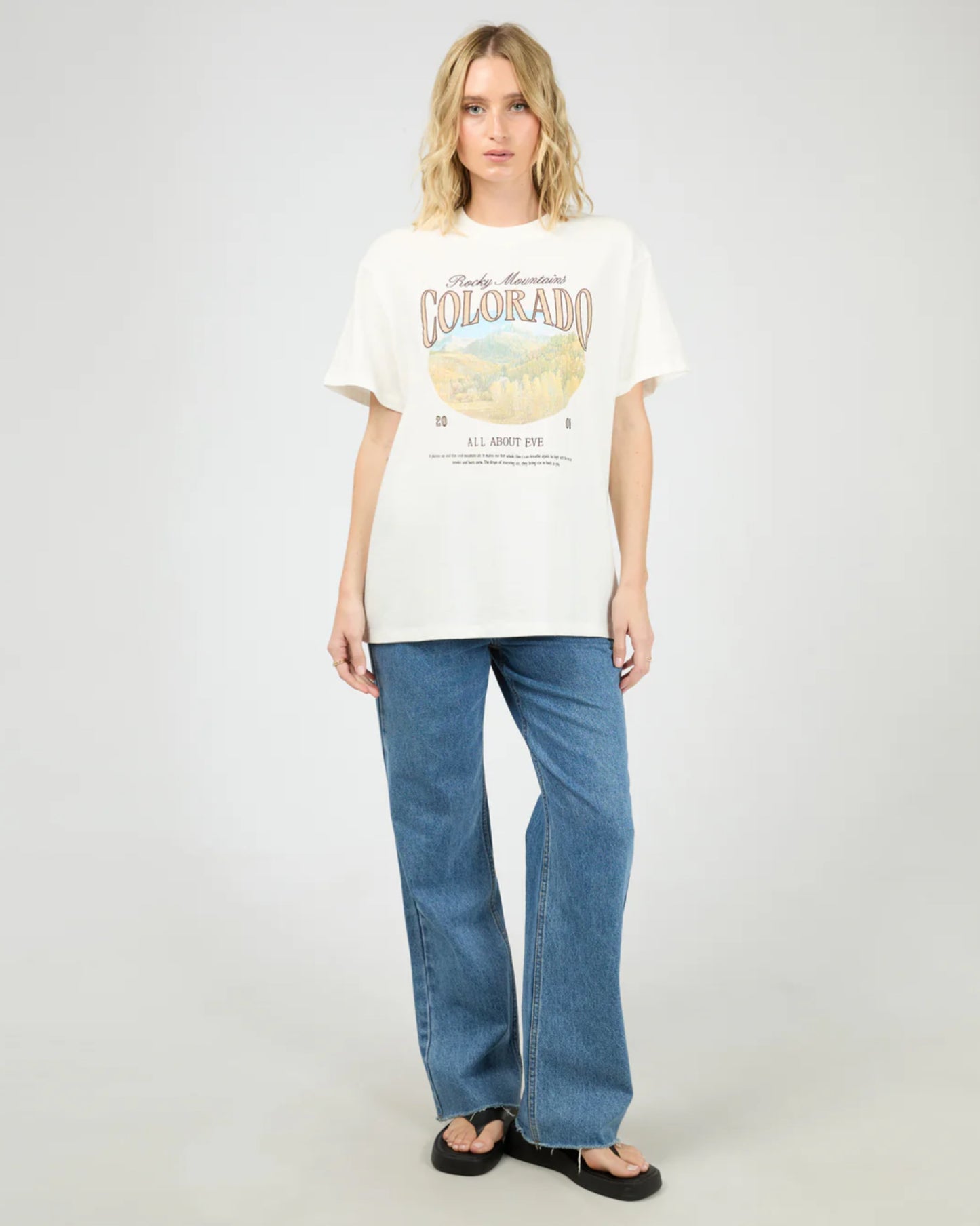 Rocky Mountain Relaxed Tee- White