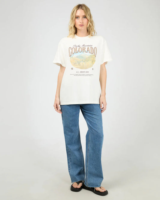Rocky Mountain Relaxed Tee- White