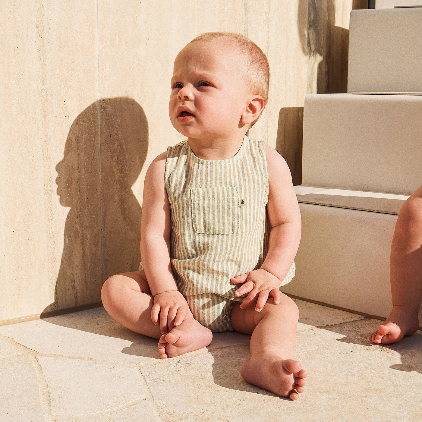 Sleeveless Woven Romper - Sage