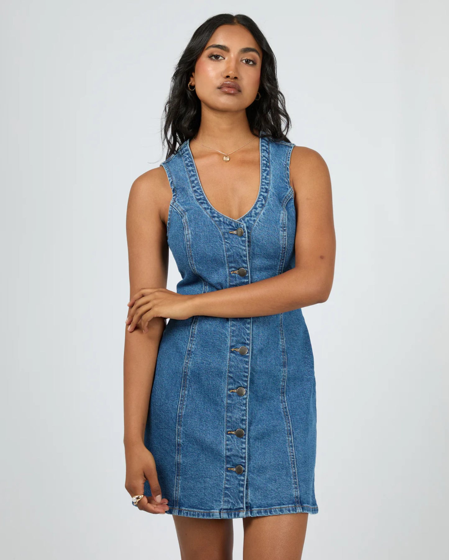 Peta Mini Dress - Heritage Blue