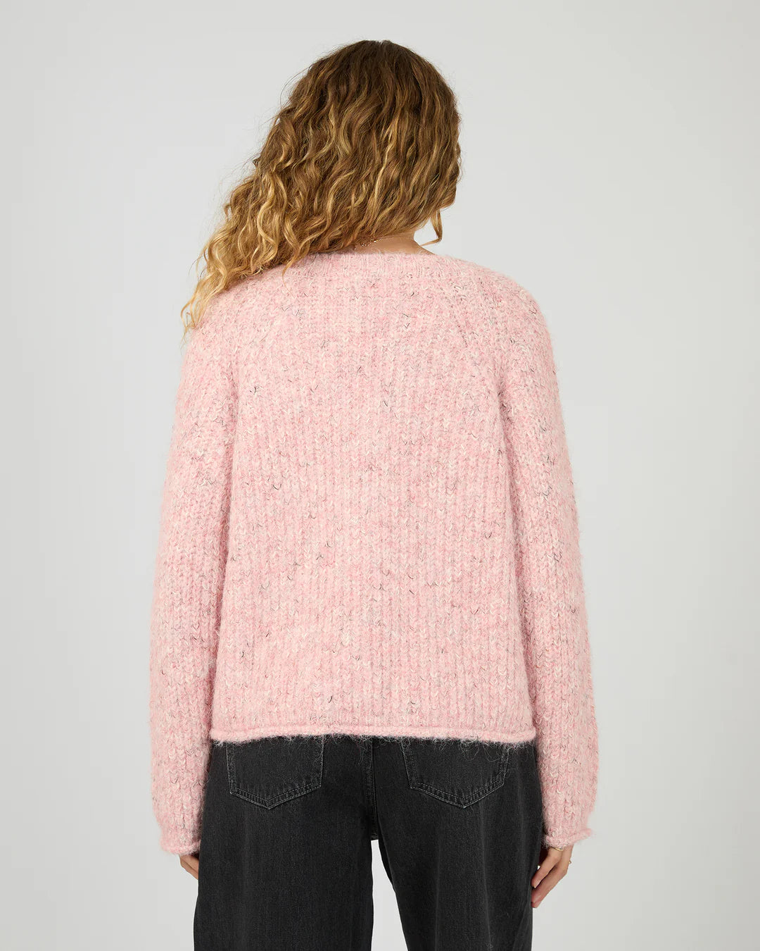 Devon V Neck Knit - Pink