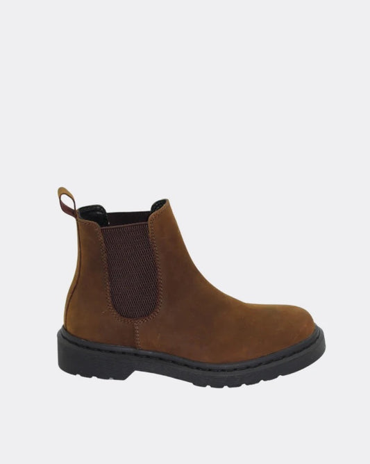 Naples Leather Boots - Choc