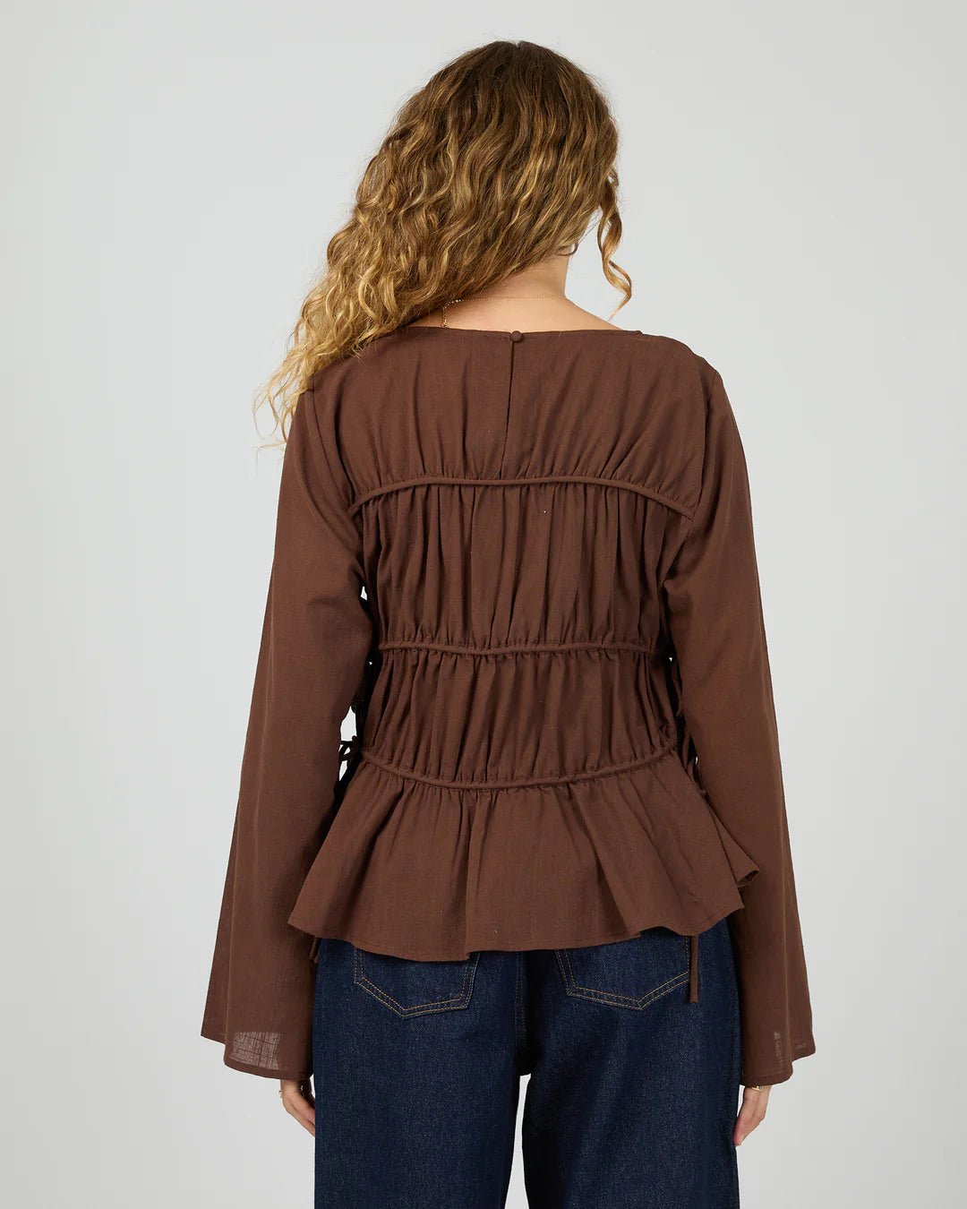 Lou Lou Tie Top - Chocolate