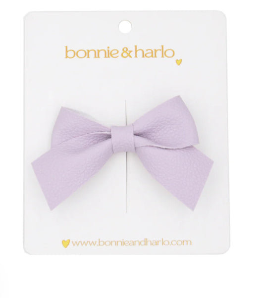 Faux Leather Clip - Purple