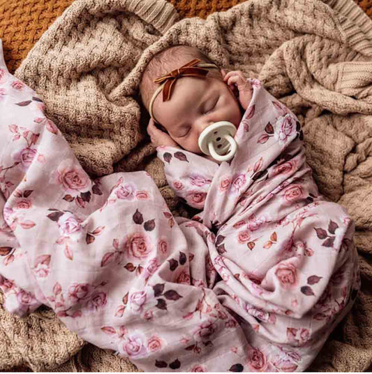 Organic Cotton Muslin Wrap - Blossom