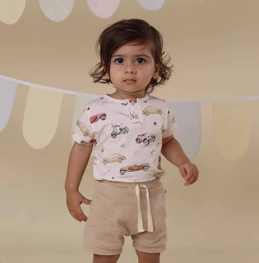 Organic Shorts - Pebble