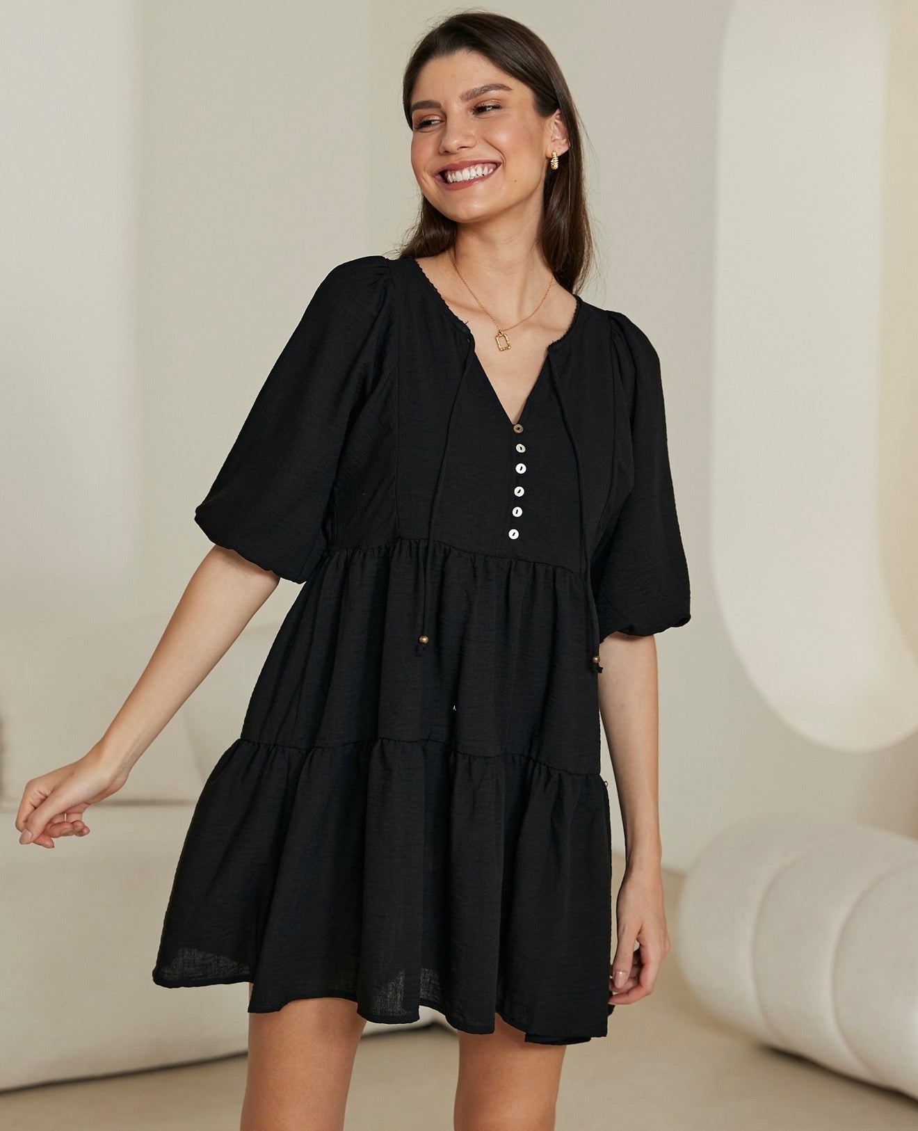Alexie Mini Dress - Black
