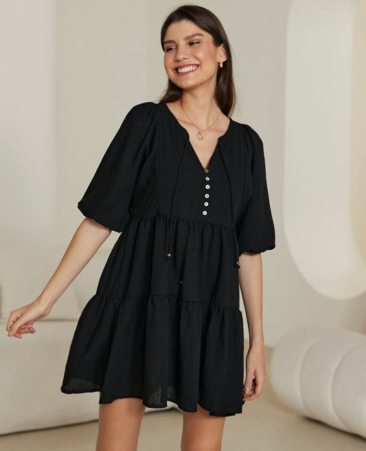 Alexie Mini Dress - Black
