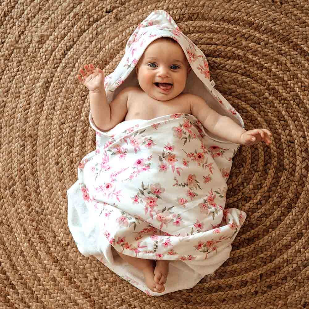 Organic Baby Hooded Towel - Camille