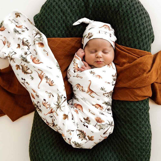 Wrap & Beanie Set - Dino