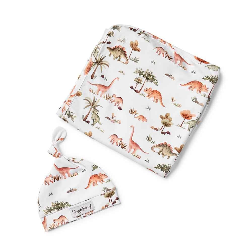 Wrap & Beanie Set - Dino