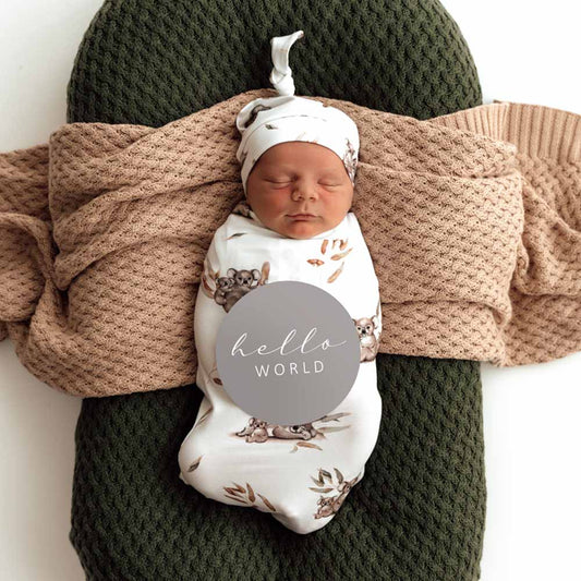 Wrap & Beanie Set - Koala