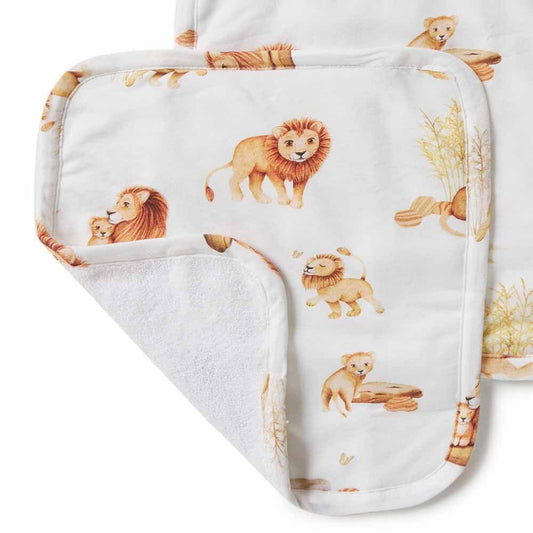 Organic 3 Pack Wash Cloths - Lion