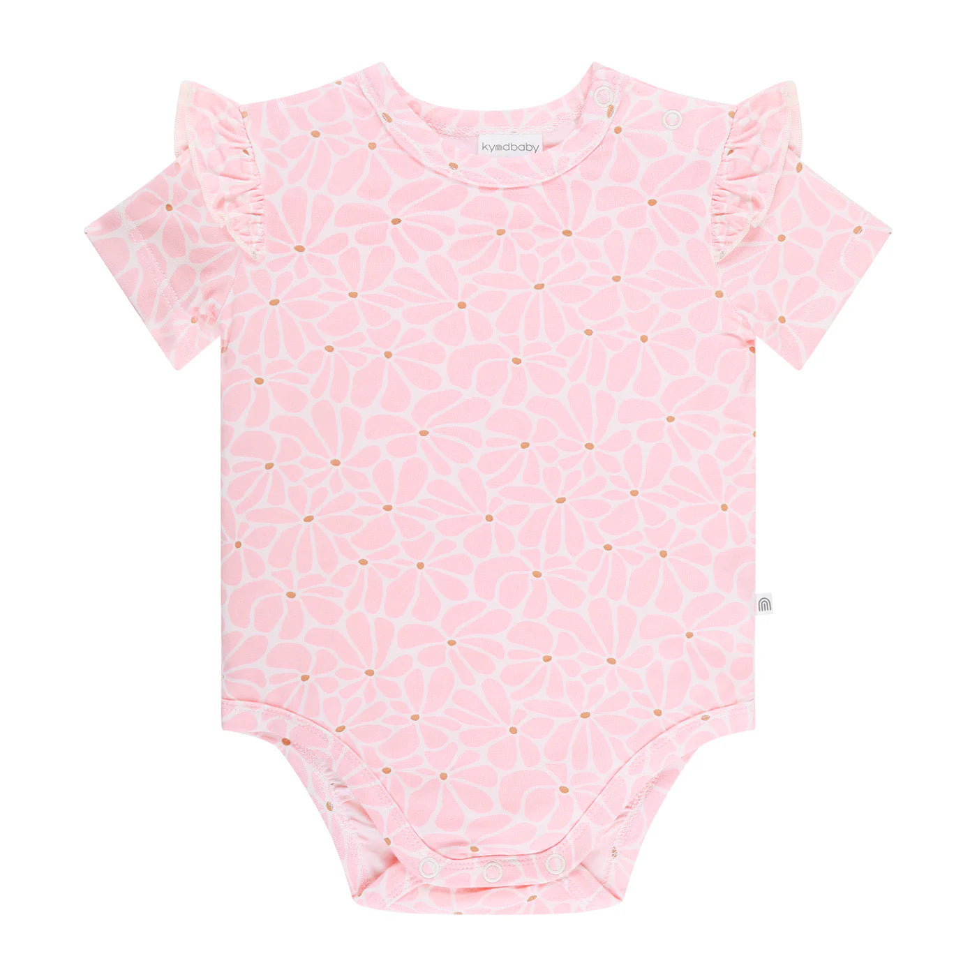 Comfy Short Sleeve Frill Bodysuit - Hibiscus