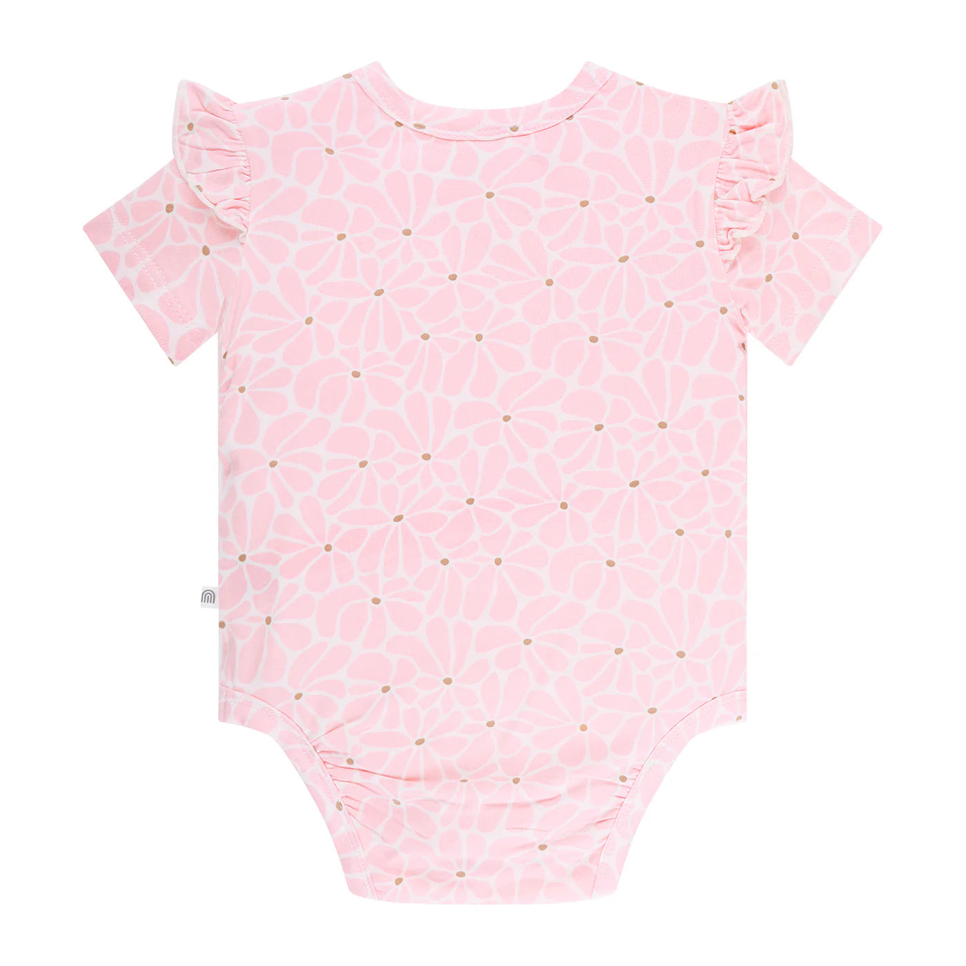 Comfy Short Sleeve Frill Bodysuit - Hibiscus