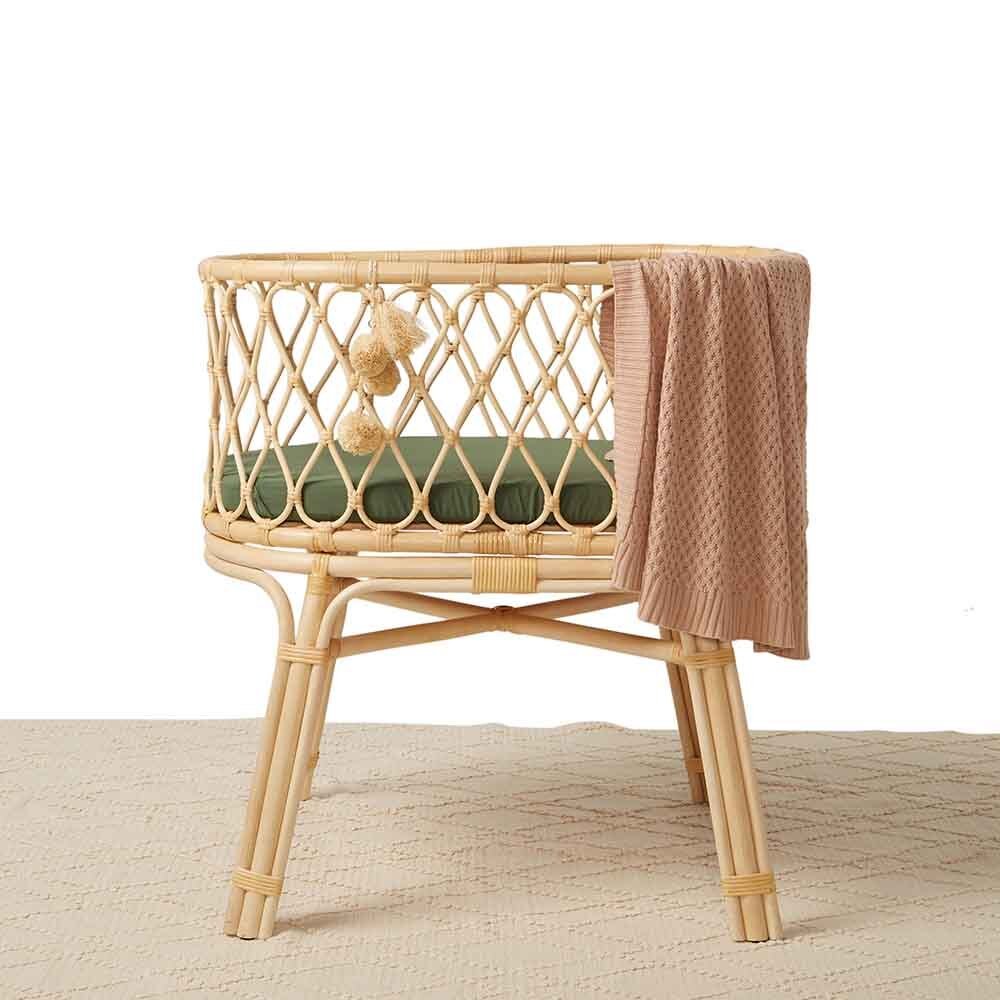 Fitted Bassinet Sheet/Change Pad Cover - Olive