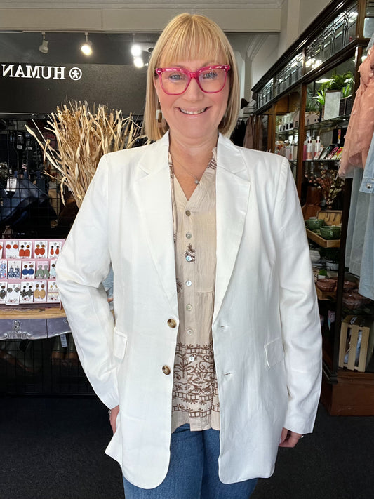 Beatrice Blazer - White
