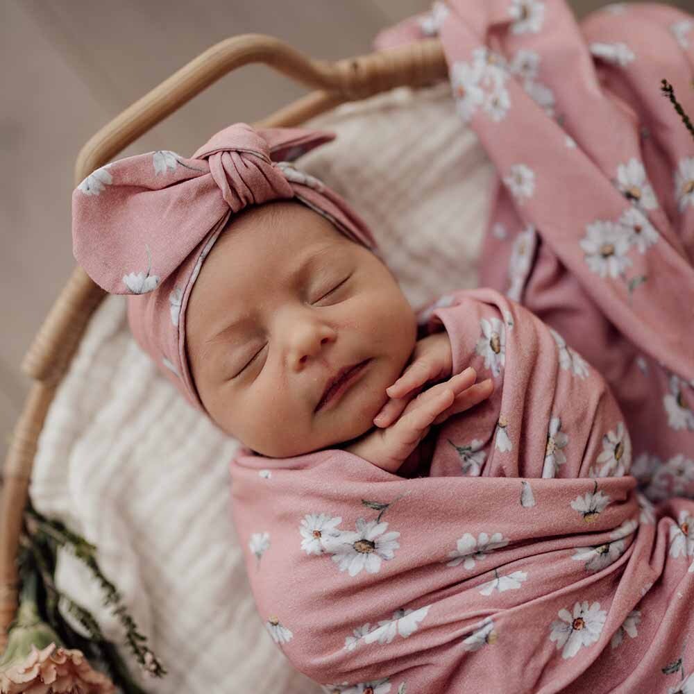 Wrap & Topknot Set - daisy