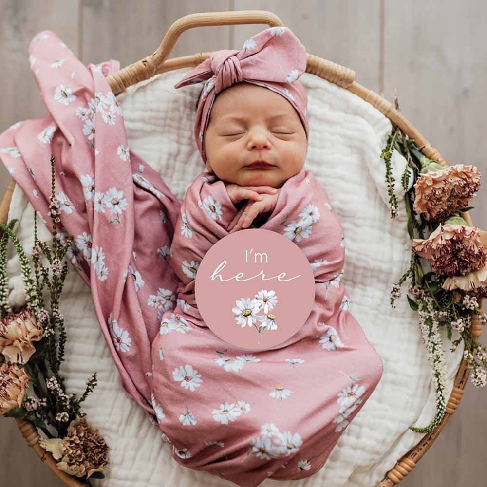Wrap & Topknot Set - daisy