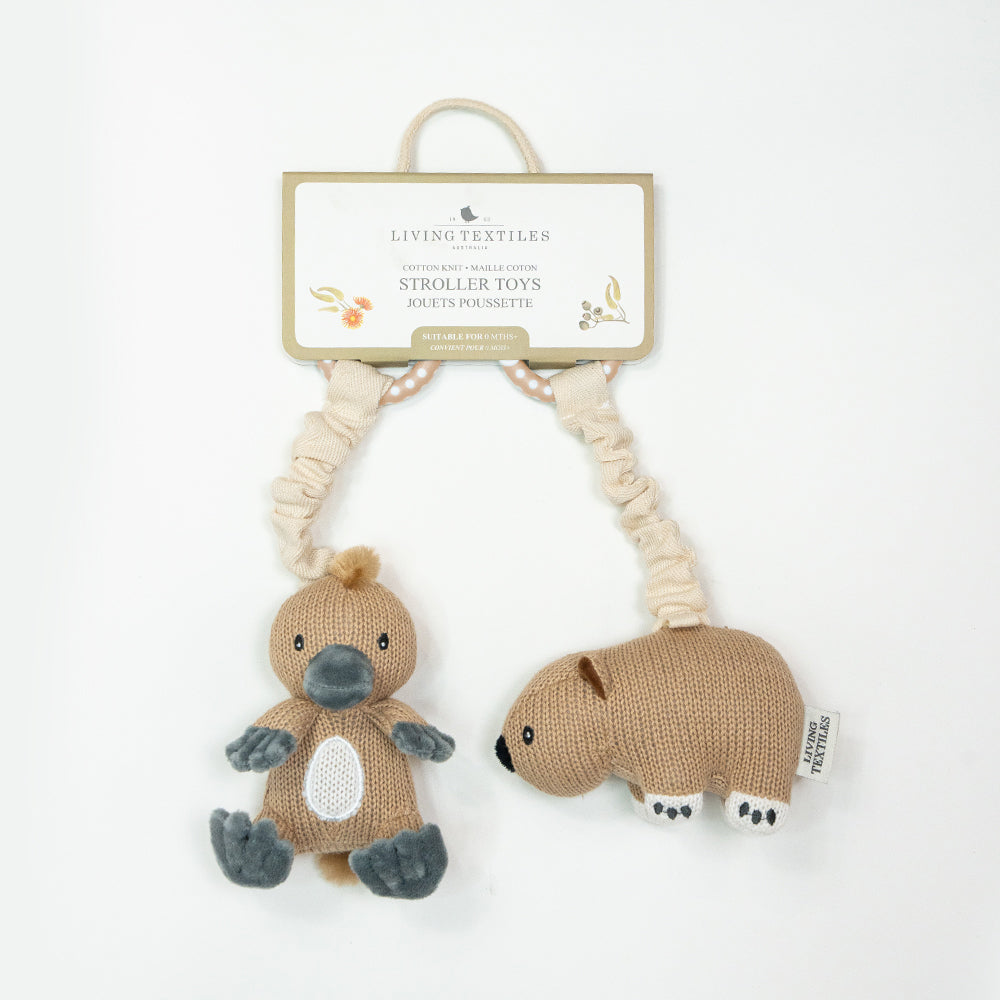 2 Pack Stroller Toys - Platypus & Wombat