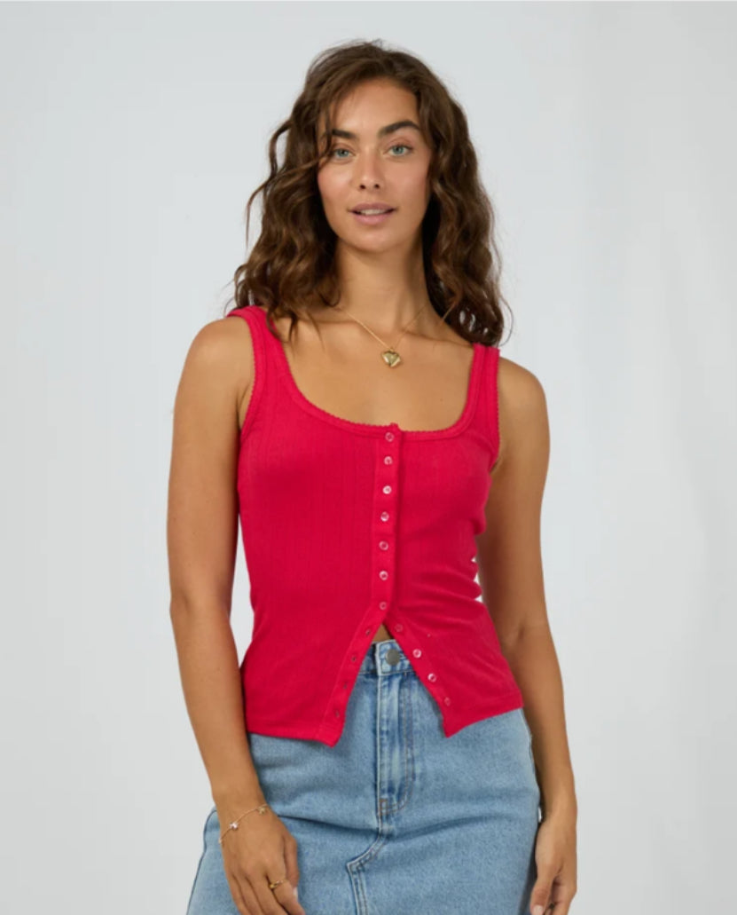 Tia Tank Top - Red
