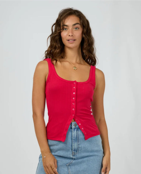 Tia Tank Top - Red