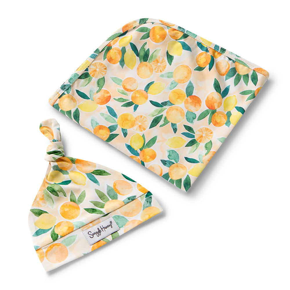 Wrap & Beanie Set - Sunny Citrus