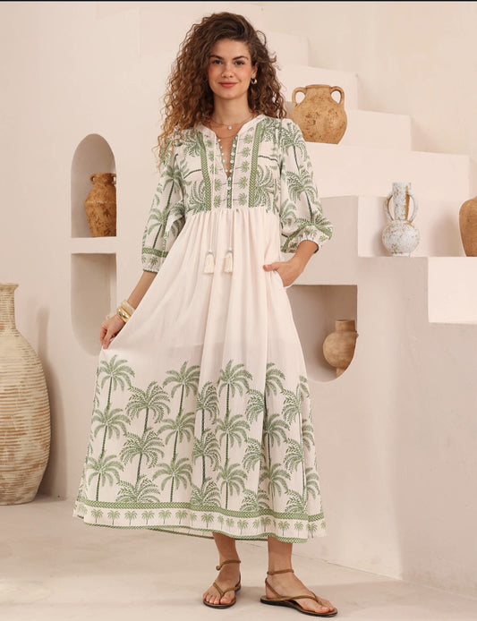 Palm tree Maxi Dress