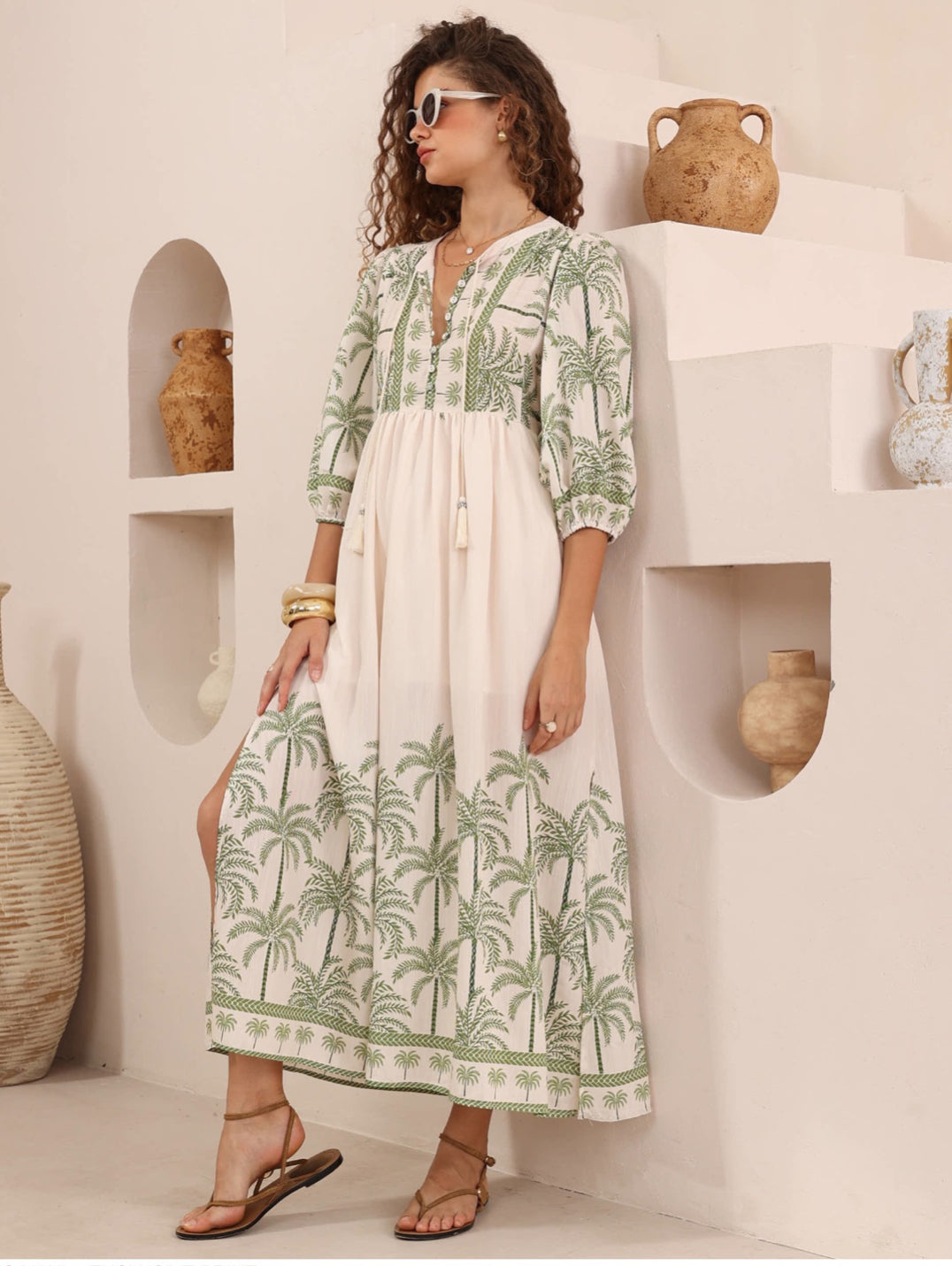 Palm tree Maxi Dress