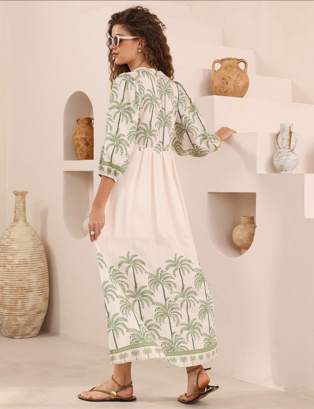 Palm tree Maxi Dress