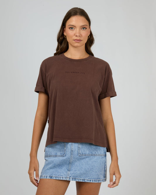 All about Eve Brown Washed Tee
