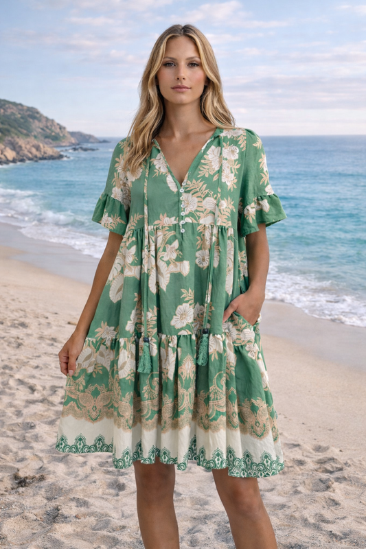 Bethany Mini Dress - Green