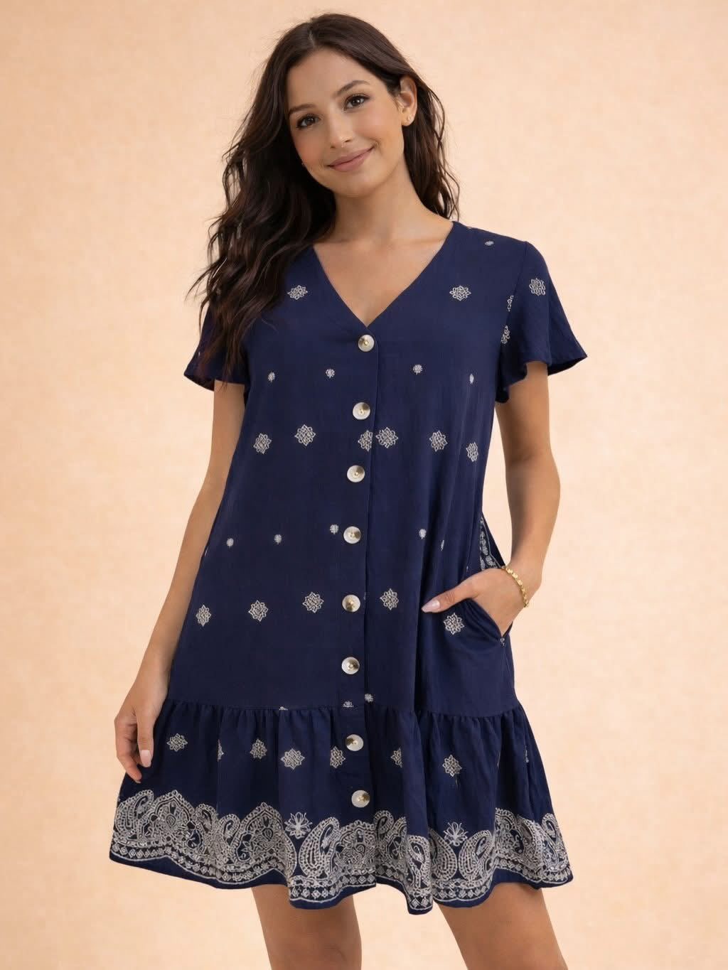 Gracie Mini Dress - Navy