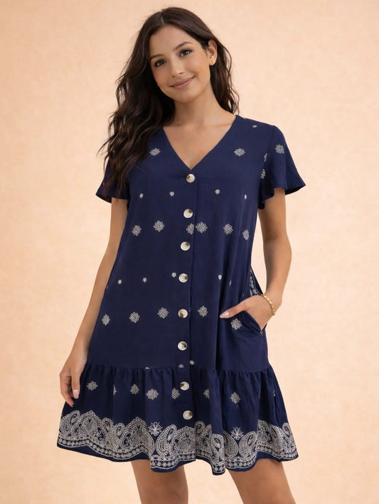 Gracie Mini Dress - Navy
