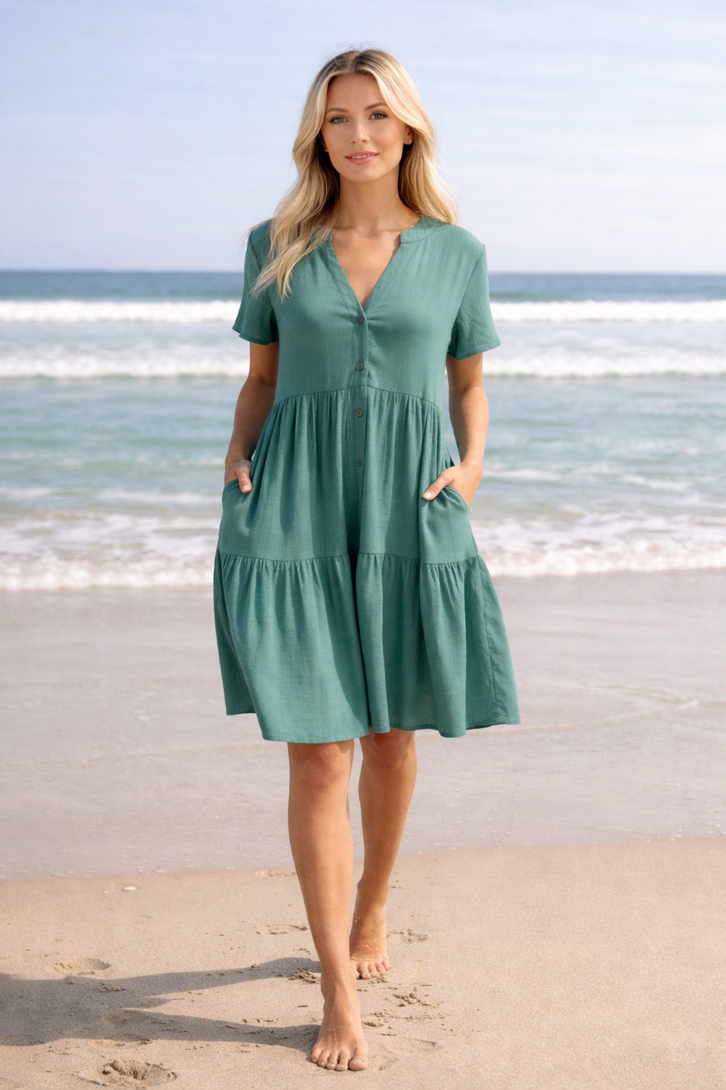 Callie Mini Dress - Green
