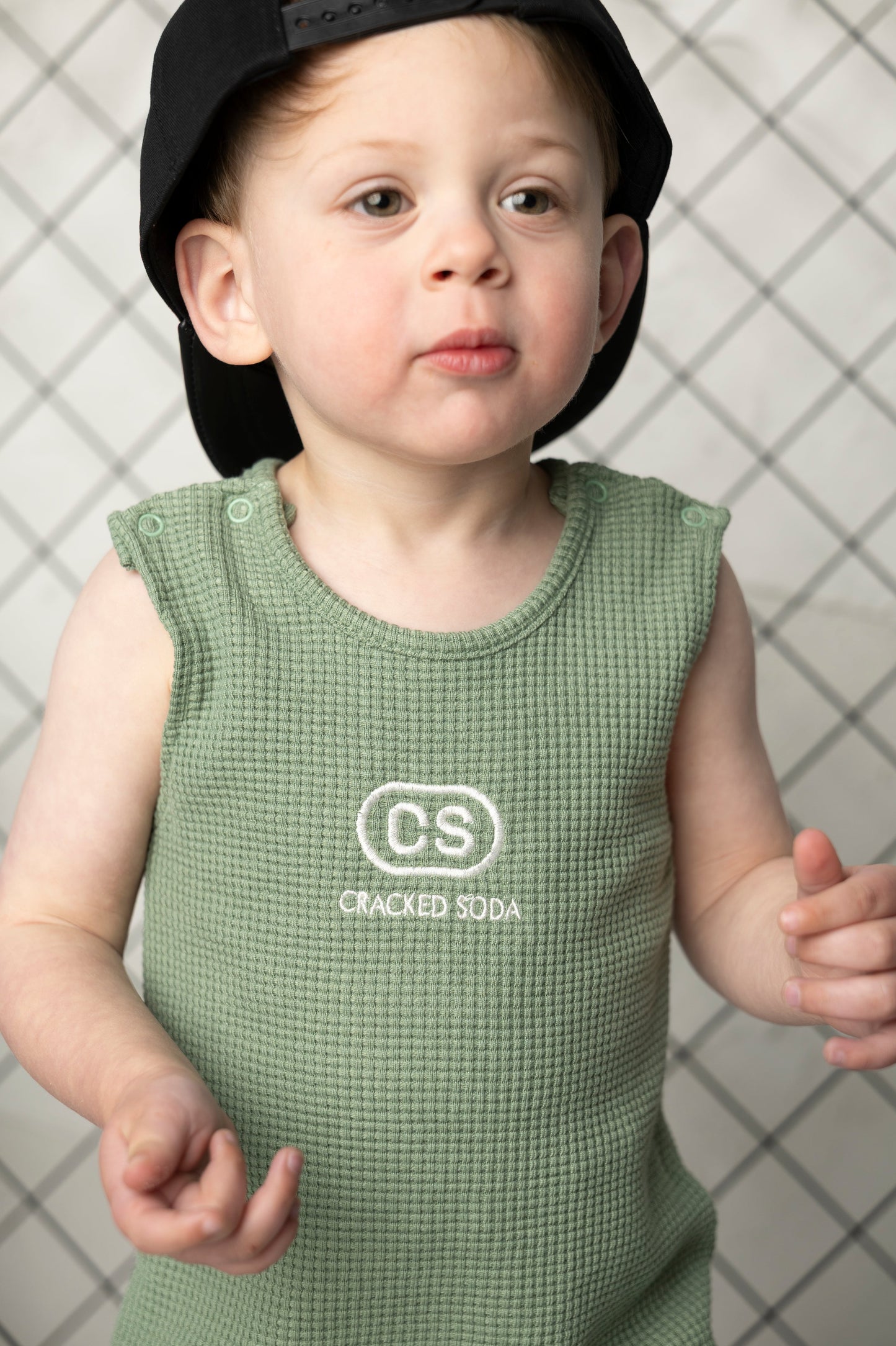 Flint Textured Romper - Olive