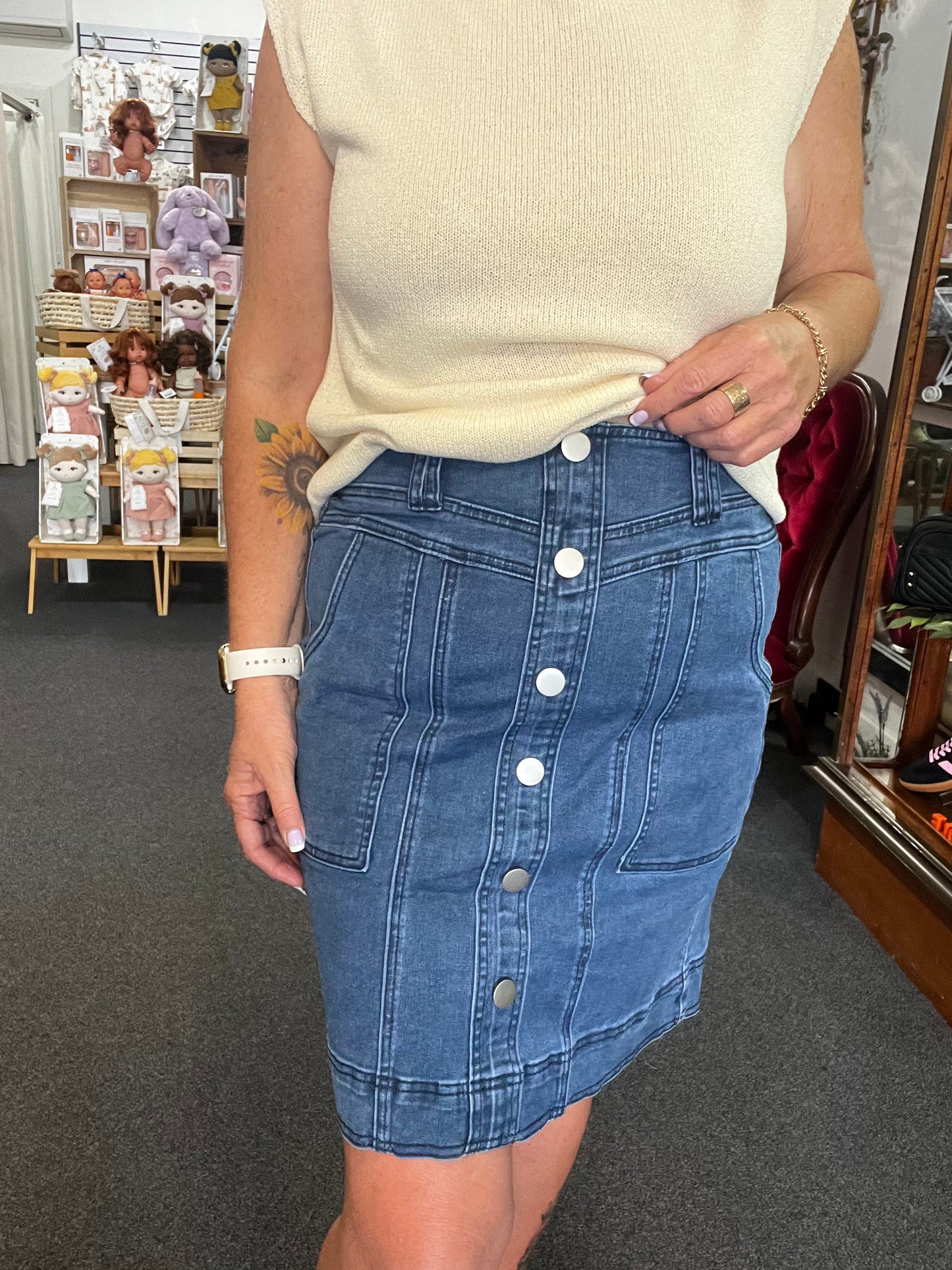 Chrissy Denim Skirt
