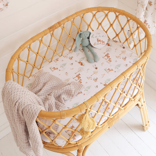 Organic Bassinet Sheet / Change Pad Cover - Woodland Tales