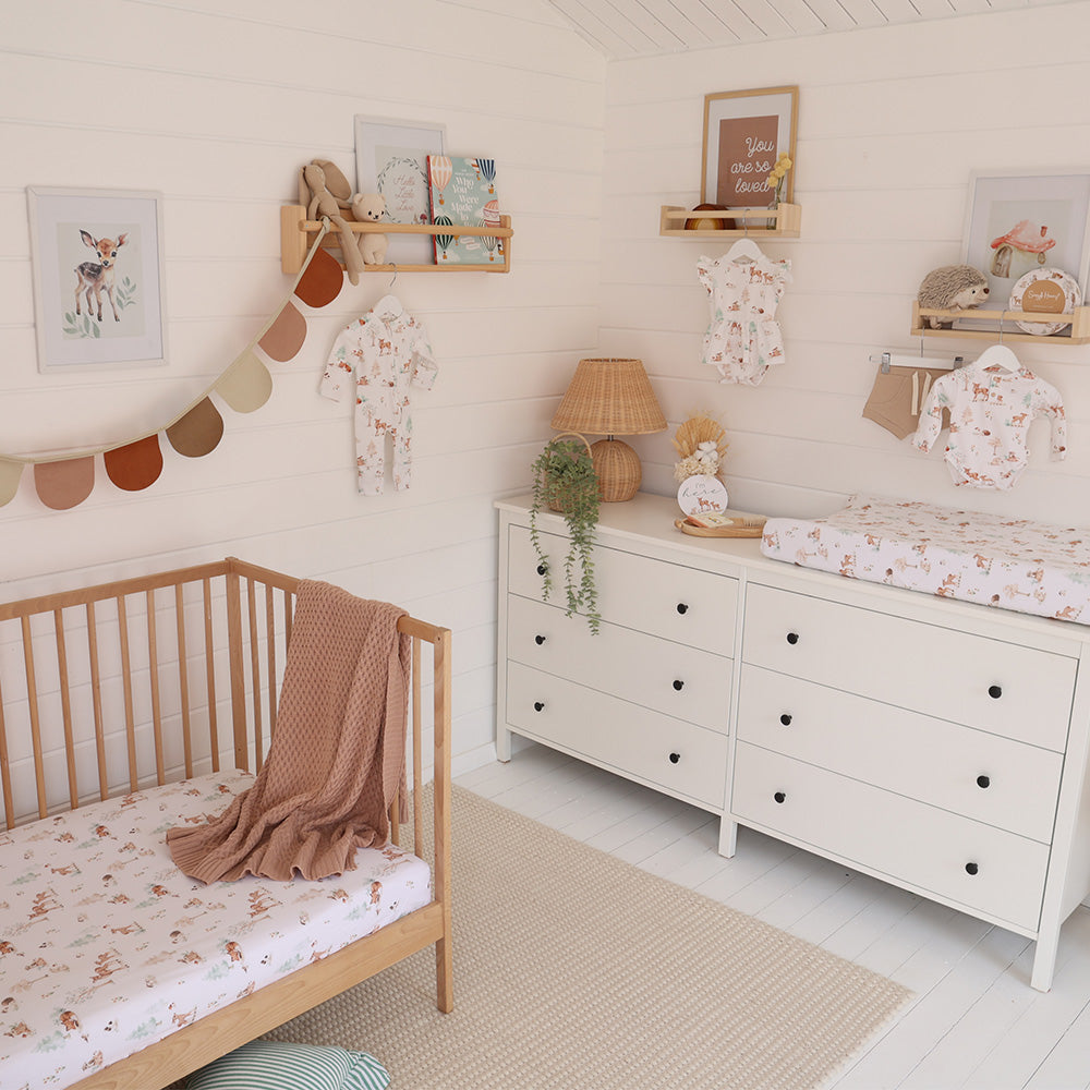 Organic Bassinet Sheet / Change Pad Cover - Woodland Tales