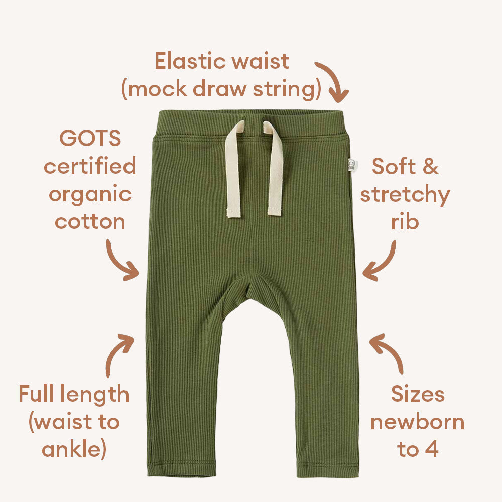 Olive Organic Pants
